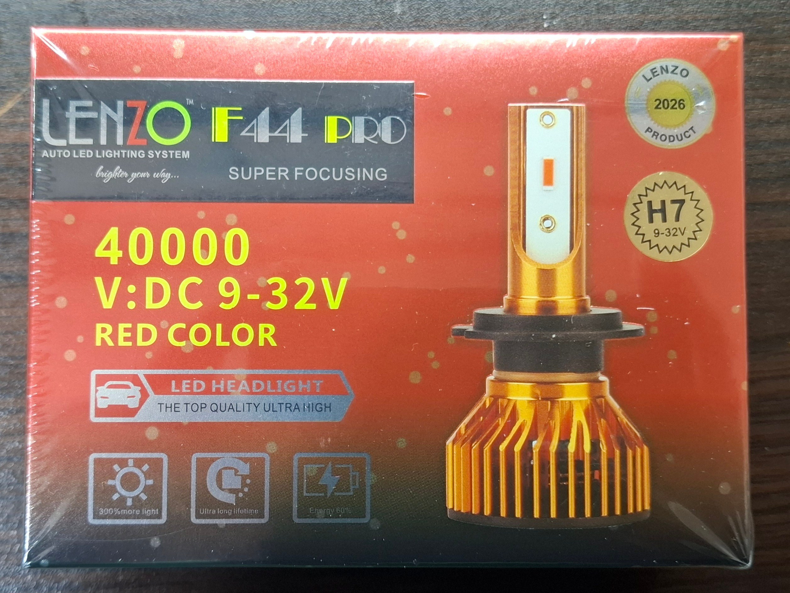 هدلایت رنگ قرمز F44 PRO پایه H1